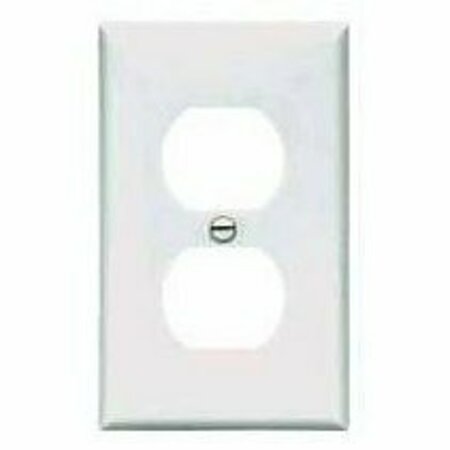 EATON WIRING DEVICES Standard Size Duplex Receptacle Wallplate, Ivory, Power Outlet, Nylon, 1, Standard 5132V